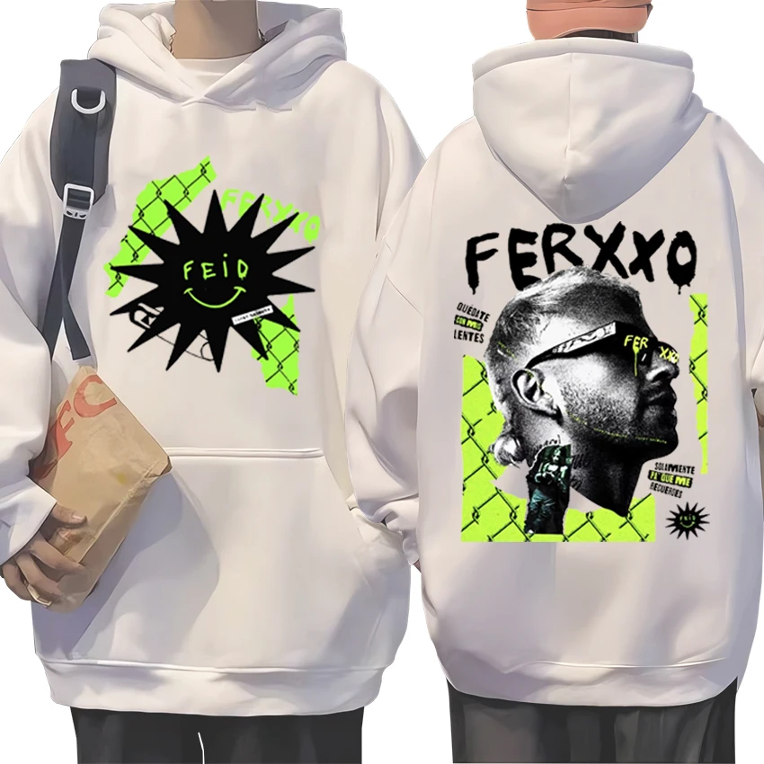 

Feid Ferxxo Hoodie Men Women ' s sets hip hop streetwear Fleece Sweat pullover Long sleeve hoodies Unisex Sweatshirt with hood