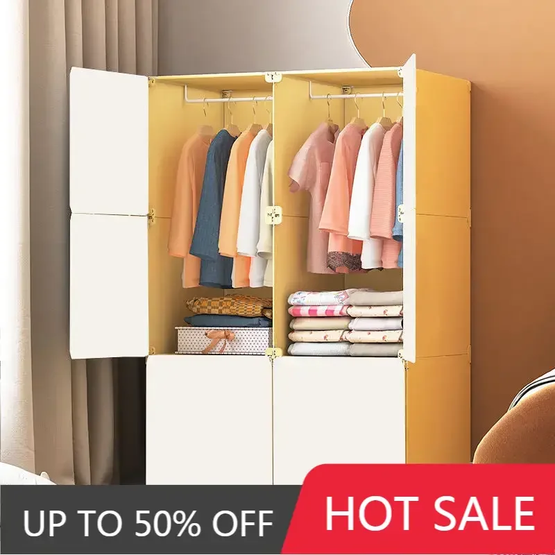 Children's Wardrobe Kids Baby Storage Cabinet Organizer Closet Closet Dress Cabinets Sliding Door Clothes Room Toy Furniture