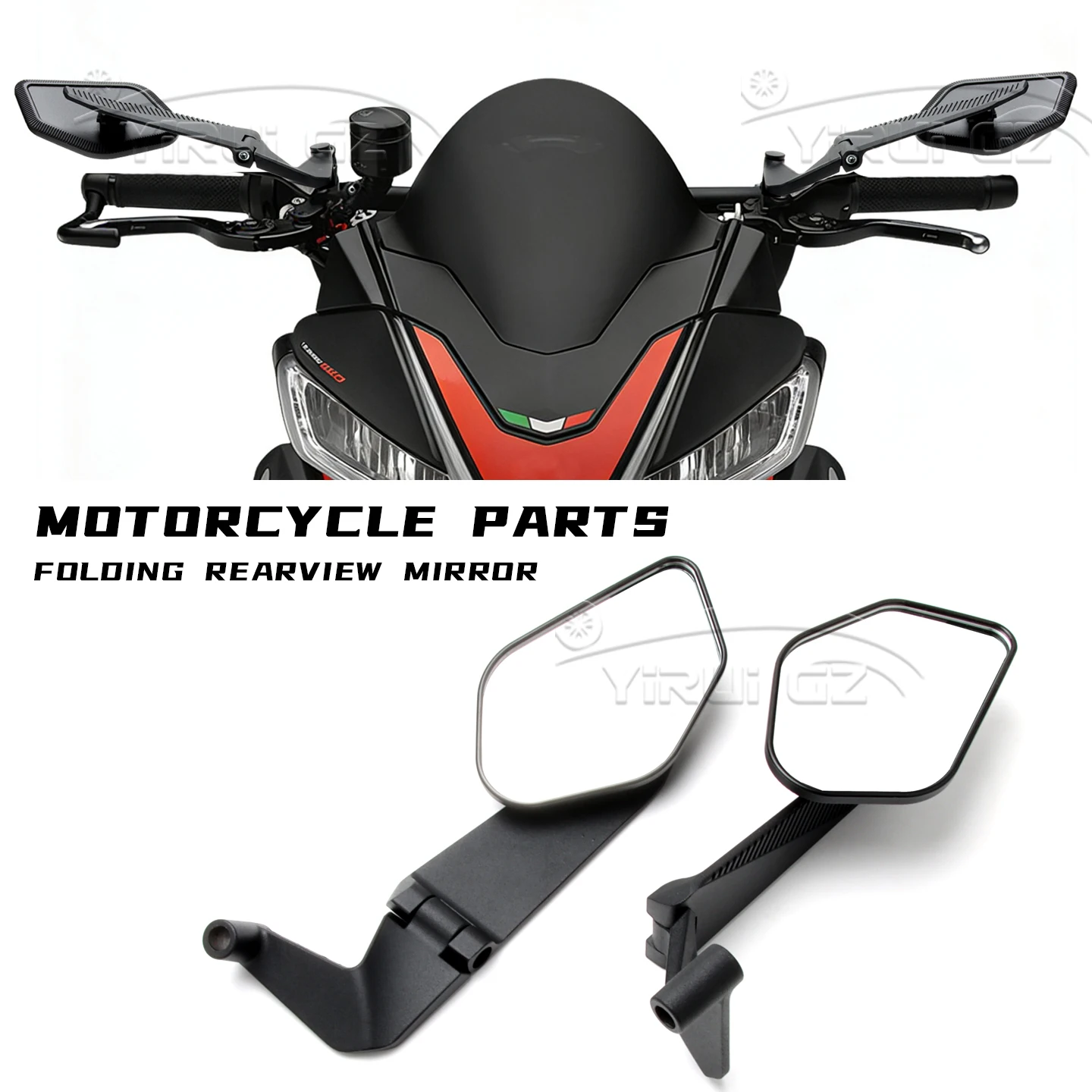

Stealth Winglets Rearview Mirror Tuono 125 660 1000 1100 Motorcycle Side View Mirror for Aprilia Mana 850 Dorsoduro 1200 750 900