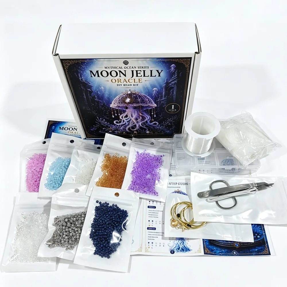 3D Design Ocean Animals Beaded Kits Beginner Friendly Handmade DIY Beadwork Craft Kit Material Package Bead Craftsmanship