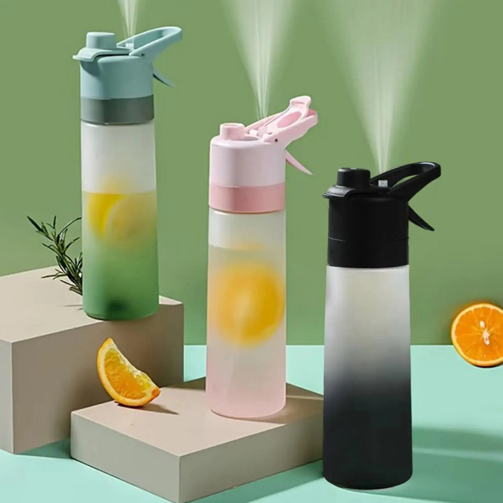 650ml Spray Water Bottle Portable Outdoor Sport Water Bottle for Girls Gym Fitness Drinking Drinkware Hiking Riding Water Bottle