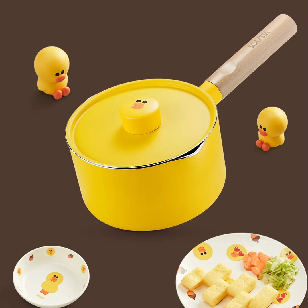 New Youpin Yoyoung LINE FRIENDS Mini Milk Pot Non-Stick Coating Multi Color for Frying and Stewing