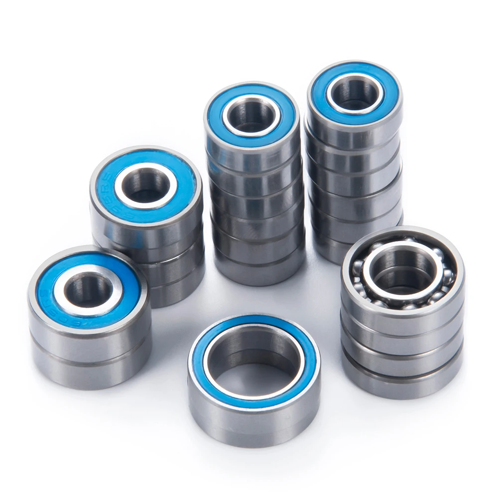 YEAHRUN 24PCS Ball Bearing Kit for Axial Capra Currie F9 Front & Rear Axle Blue Bearing Upgrade Parts