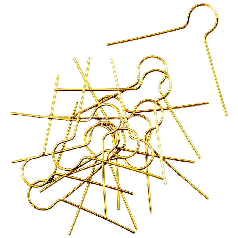 Silver Metal Hook, Round Christmas Ornament Spring Wire Hanger, Pack of 100, Suitable for 1/2" Color Egg