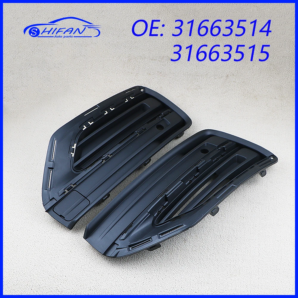 31663514 31663515 Front Bumper Grilles Trim Chrome Cover Bezel Hood For Volvo XC90 2020 2021 2022 Car Accessories