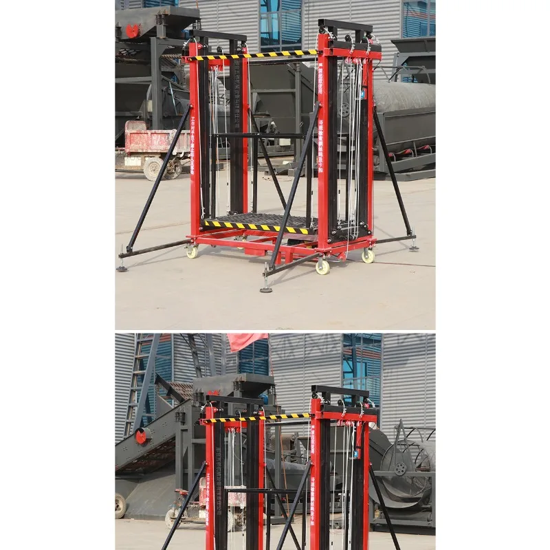 Plataforma de alumínio móvel resistente do elevador elétrico do andaime 500kg para a carga industrial do armazém da construção