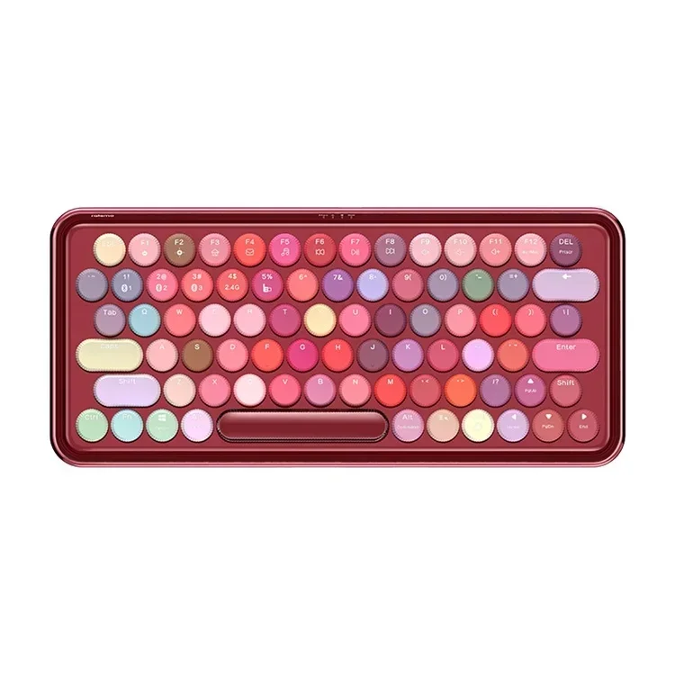 Rapoo Ralemo Pre5 Colorful Wired 79Keys Retro Women Girl Cute Mini Gaming Led Mechanical Keyboard Wireless