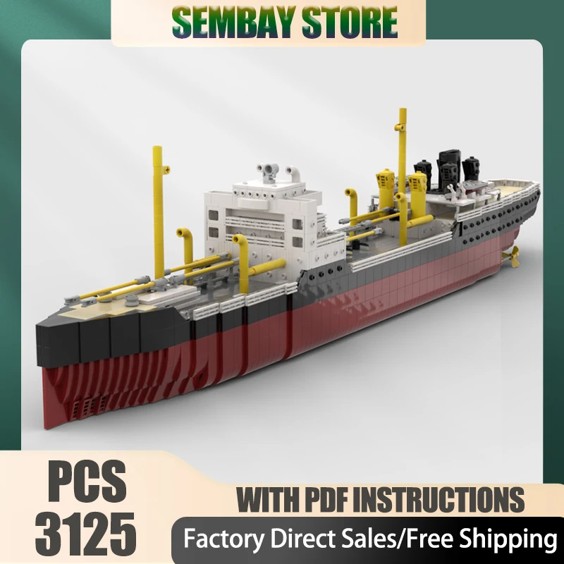 

Moc Building BricksGerman Supply Ships During World War II Model Technology Blocks Christmas DIY Toy Construction Military Gifts