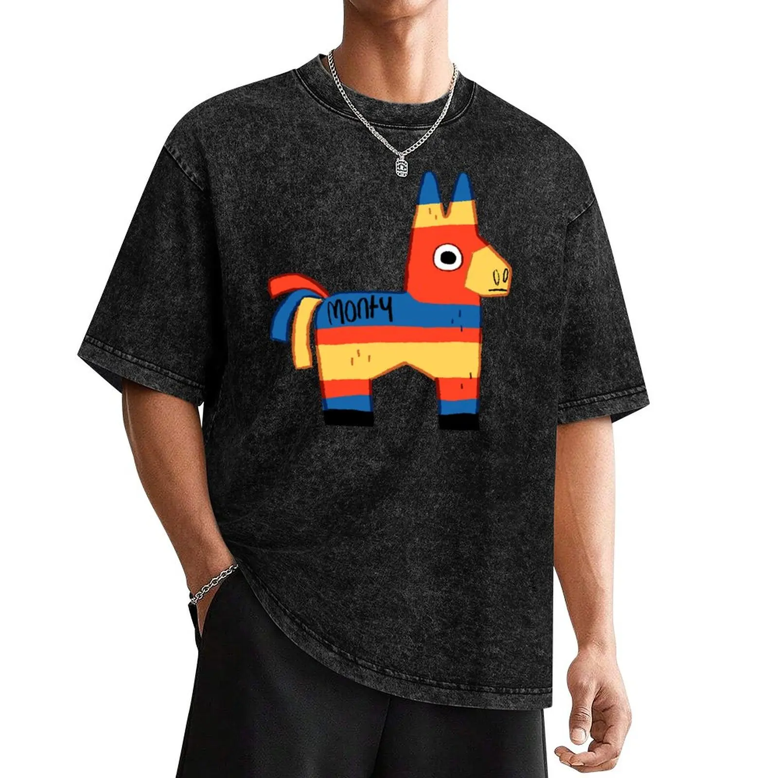 

Monty the Pinata T-Shirt new edition vintage graphic tee mens t shirts pack