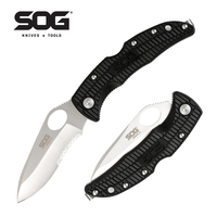 SOG Zilla Folding Knife Small 8Cr13MoV Partially Serrated Blade EDC Portable Outdoor Hunting Camping Supplies Mini Pocket Knives