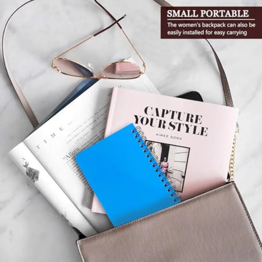 دفتر ملاحظات حلزوني 4 عبوات من دفتر الملاحظات الصغير 4.1 × 6.1 بوصة 60 ورقة 120 es A6 Mini Jourl غلاف فني مسطر #6