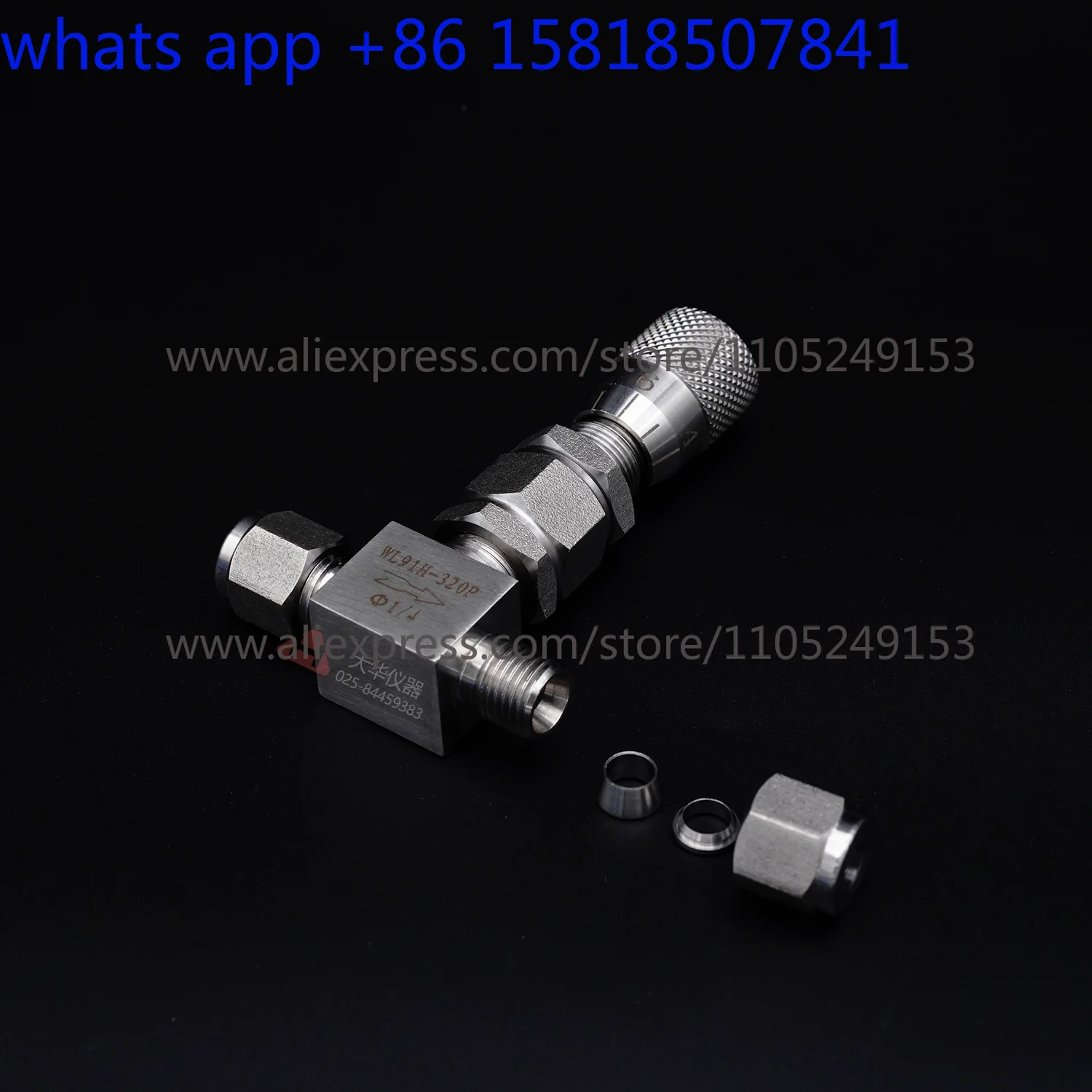 304 stainless steel 316L ferrule type micro adjustment angle type graduated flow needle valve fine adjustment valve