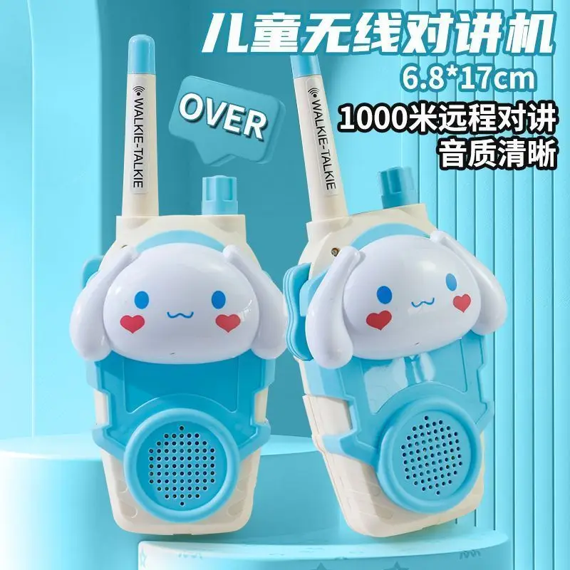 Kawaii Hello Kitty Child Walkie Talkie Outdoor Parent-Child Game Long Distance 1000 Meters My Melody Sanrio Child Festival Gift