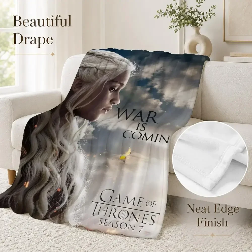 Epic G-Game Of Dragon Mother Throw Soft Lightweight Flannel Blanket for Sofa Couch Bedroom Living Room Home Decor