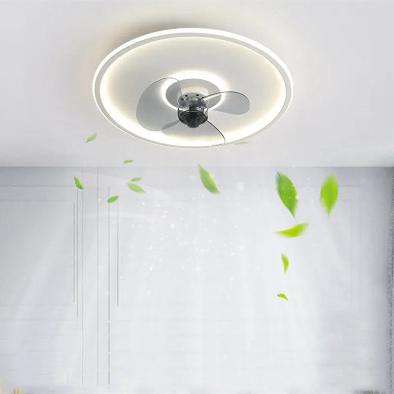 Home Decro led Ceiling lamps Chandelier fan bedroom Ceiling fan with light and control 45cm Indoor Lighting Ventilador