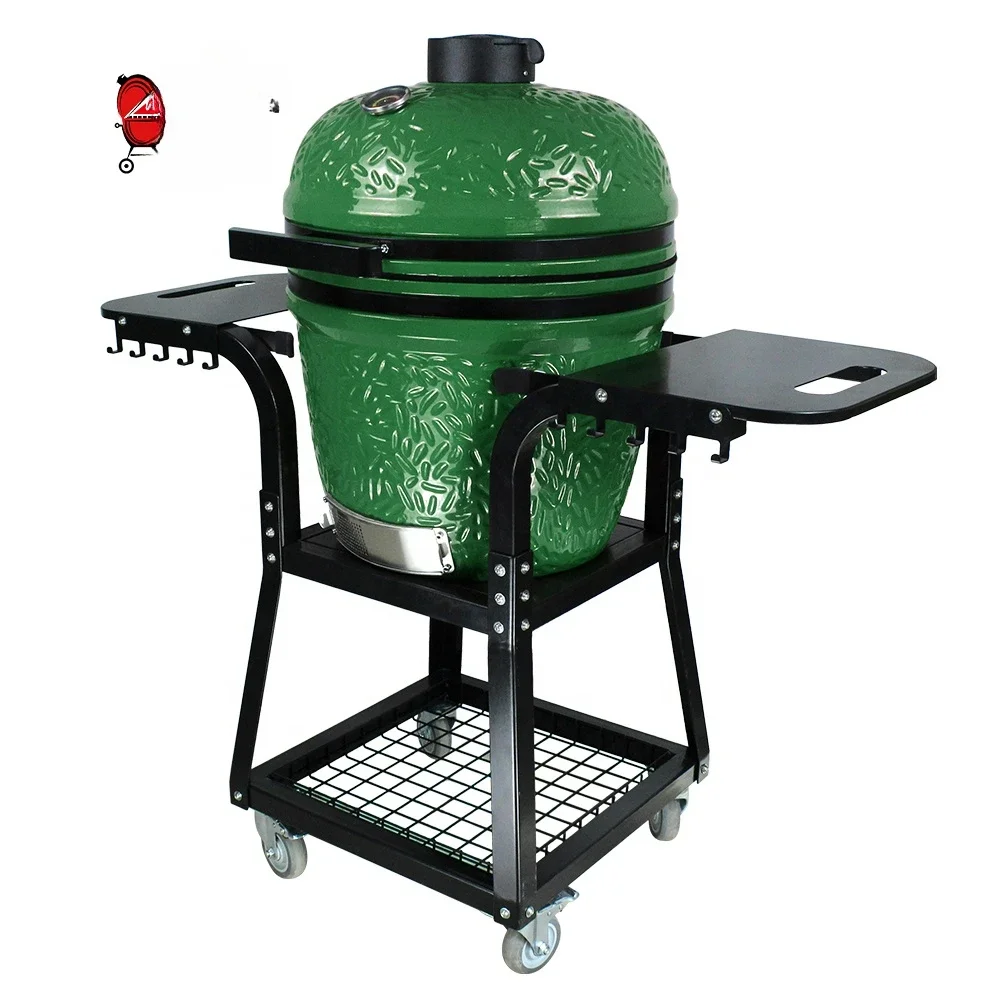 

22 Inch Green Egg Outdoor Party Charcoal Barbecue Grill Smoker Bbq Grills