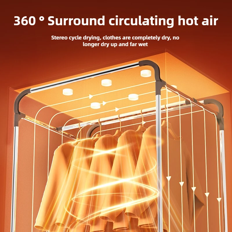 Электрическая сушилка для одежды 1500 Вт, новая сушилка для одежды, домашняя сушилка, студенческое общежитие, маленькая складная сушилка для одежды, синхронизация