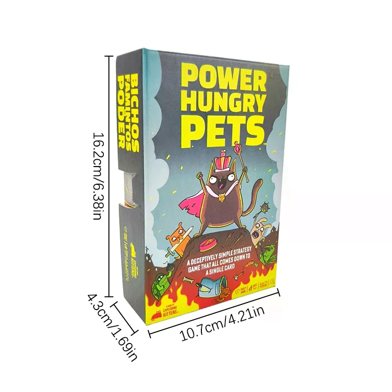 Power Hungry Pets Card Game Family Party Strategy Cards Games Board Game Cards Party Card Challenging Strategy Game