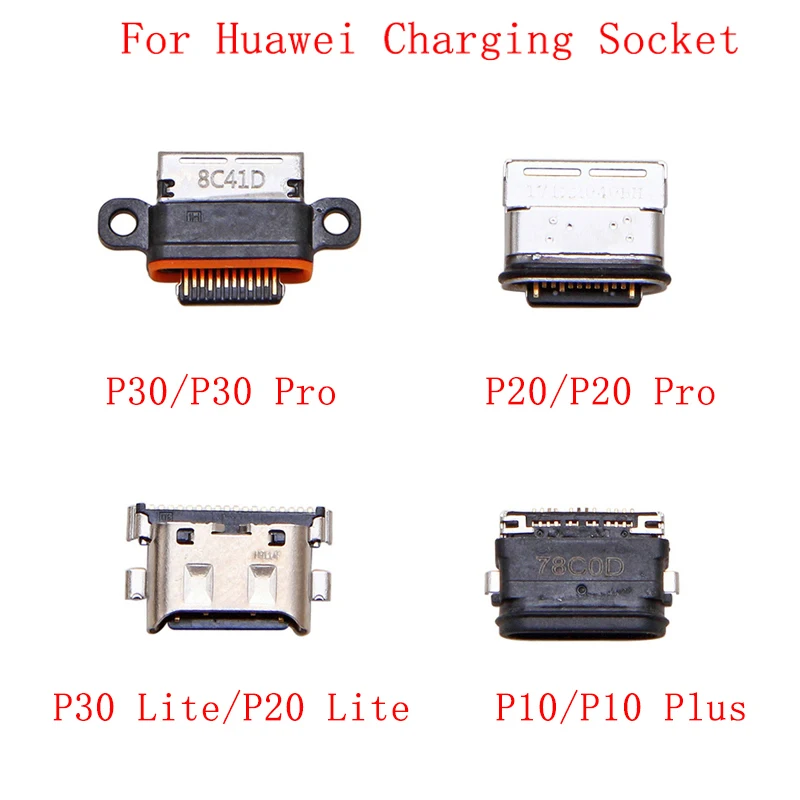 10Pcs/Lot USB Charging Connector Port Dock Socket For Huawei P30 P20 P10 Charging Port Repair Parts