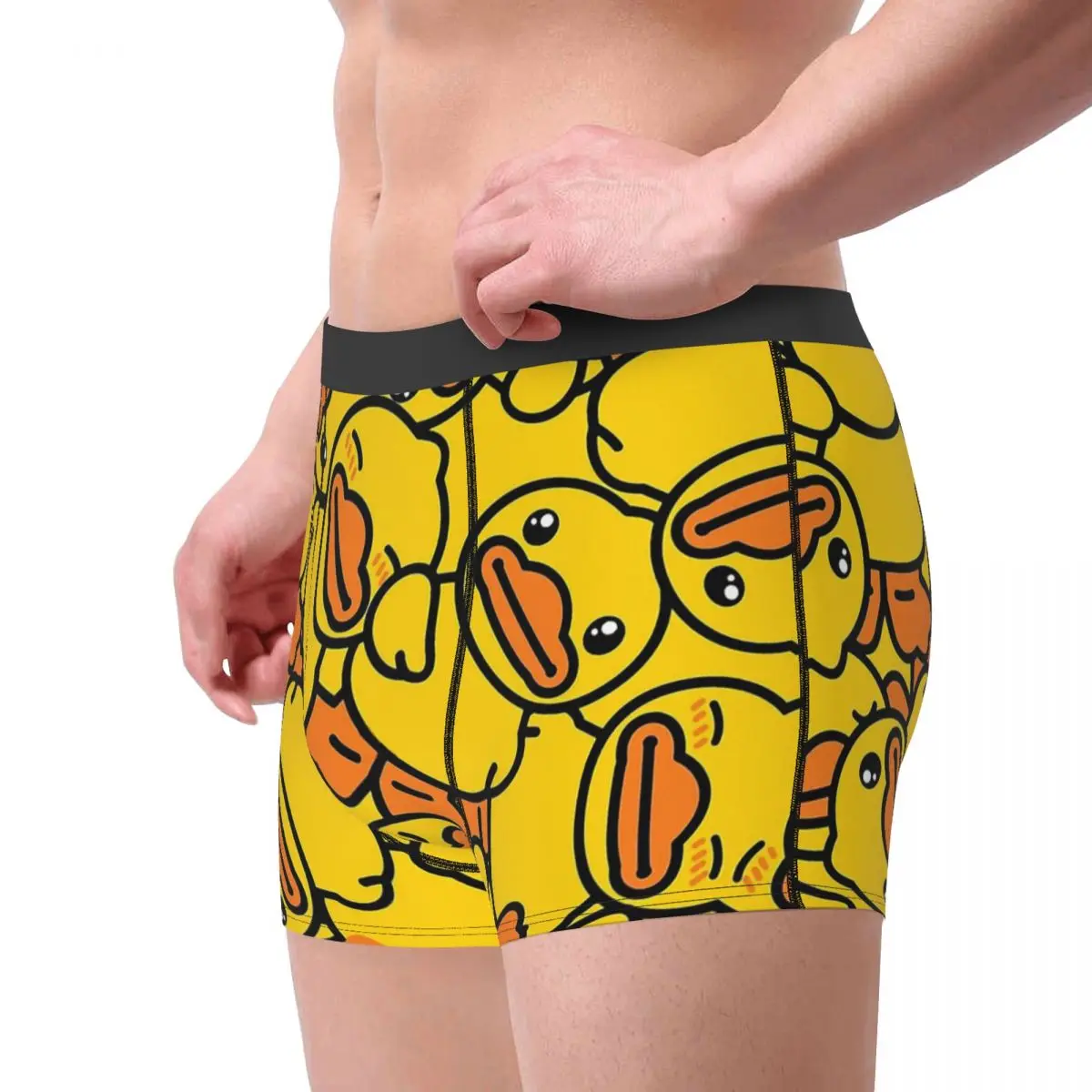 Impresso Rubber Duck Boxer Briefs para Homens, Altamente Respirável, Cuecas Amarelas, Cuecas Clássicas, Presentes de Aniversário, Engraçado, Alta Qualidade