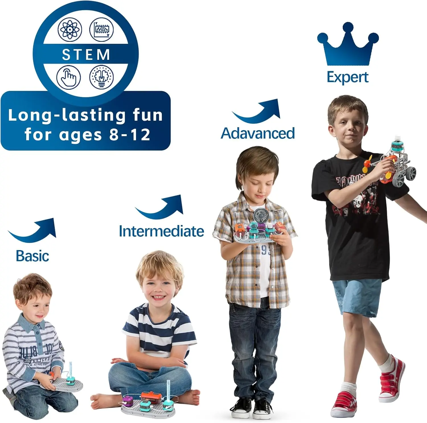 スマートSTEMキット - 回路DIY電子ブロックセット、子供への素晴らしい贈り物