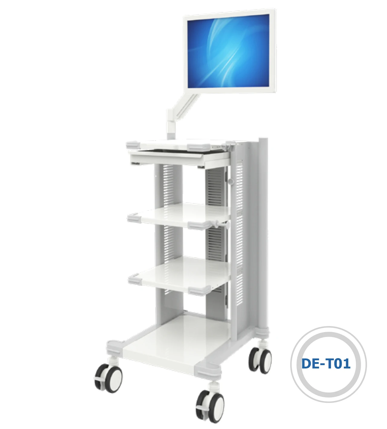 

Medical Endoscopic Trolley With Arm Endoscopy Cart