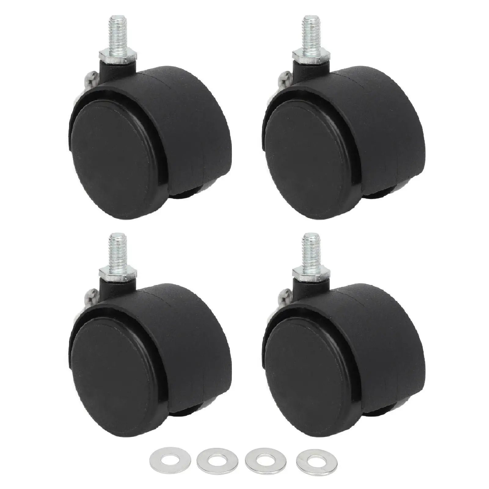 

4pcs 360 Degree Swivel Caster Wheels Double Wheel Design Universal Rolling Helper Kit for desks Cabinets Furniture