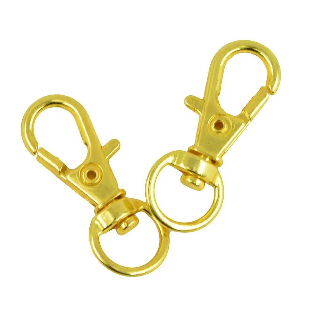 Heavy Duty Swivel Trigger Snap Hooks Gold Alloy Key Ring Hook Clasps Clips for Keychains Hanging Crafts Decor