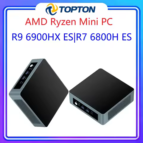 Topton AMD Gamer Mini PC Ryzen 7 8845HS ES 5 7640HS ES 2xDDR5 2xLAN NVMe USB4 Windows 11 Pro Desktop Mini Office Computer WiFi6E