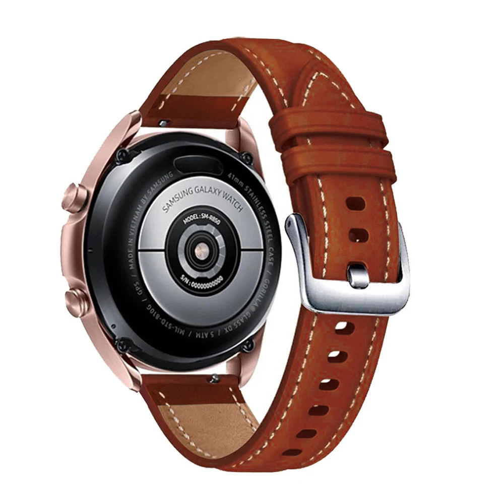 Bracelet de rechange en cuir pour montre connectée Huami Amazfit GTS3/GTS 2e 4 2, 20mm, 42mm, GTR