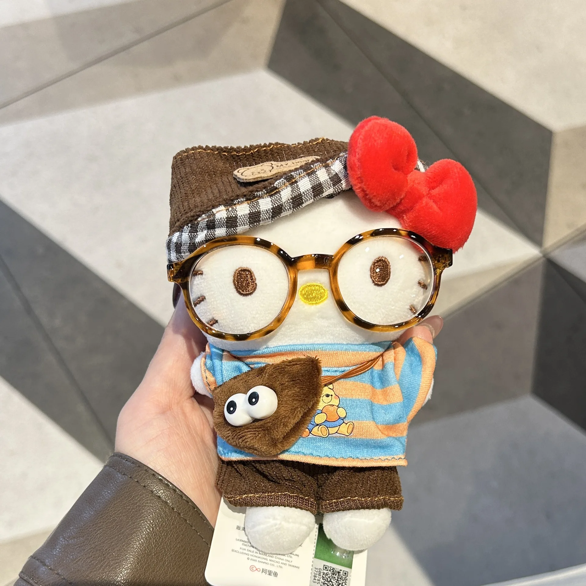 مرحبا كيتي المفاتيح سترة وزرة دمية حقيبة التبعي المفاتيح هدية الإكسسوارات العصرية