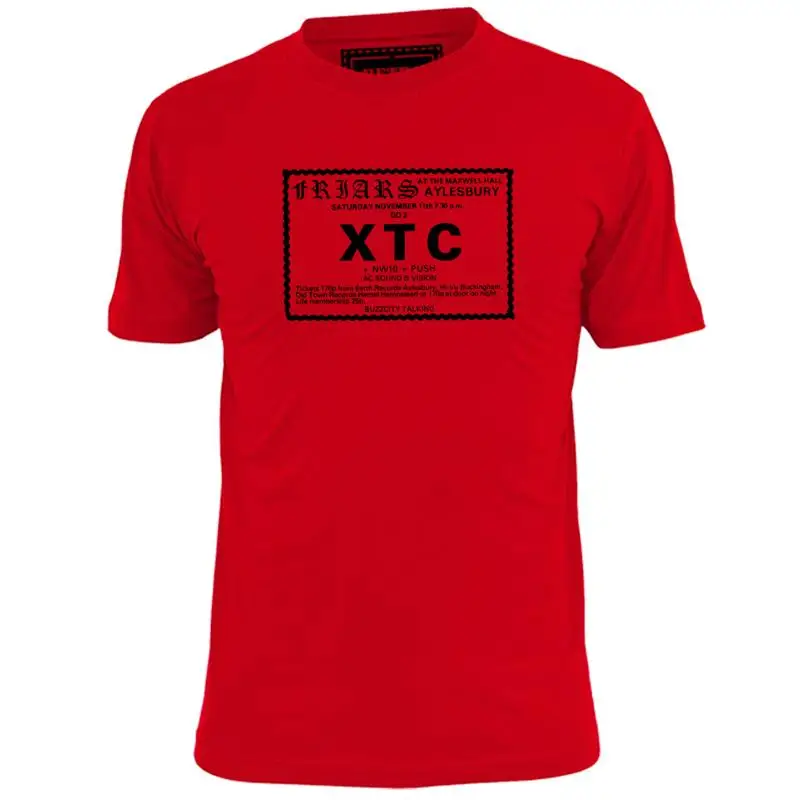 تي شيرت رجالي Xtc Aylesbury مستوحى من Punk Gig Ruts الملعون #1