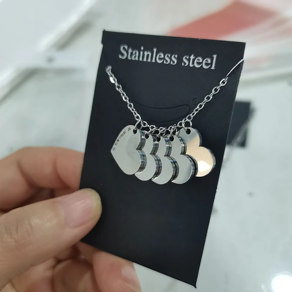 1-5 Heart Custom Name Pendant Necklace Personalized Engraved Symbol Jewelry Gift For Women Mother Friends Birthday Daily