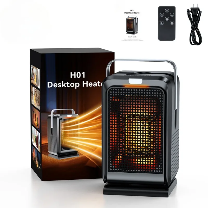 Heater Desktop 1000W Heater Cooling And Heating PTC Speed Belt Remote Control Large Air Outlet Fast Heating Multi Occasion Use