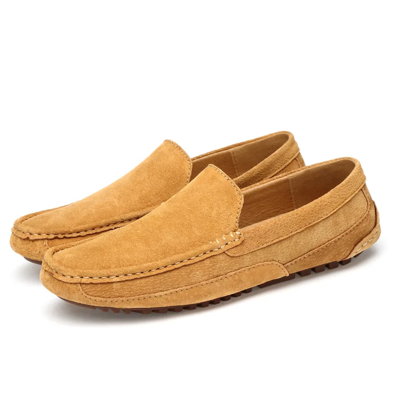 Wildleder-Loafer für Herren, luxuriöse Freizeitschuhe, leichte Herrenschuhe, Mokassins, flache Schuhe mit weicher Sohle, handgefertigte Slipper zum Hineinschlüpfen, Fahrschuhe_voghion.com