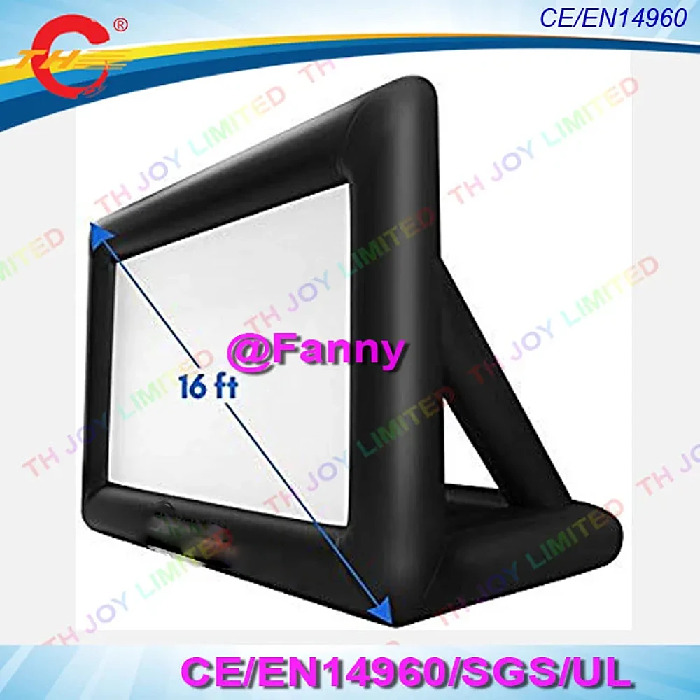 

120/150/170 inch 16:9 pvc inflatable projector screen inflatable movie screen for outdoor projection advertising