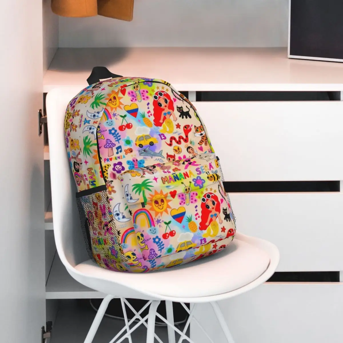 Manana Sera Bonito Karol New Fashionable Pattern School Bag Print Lightweight Backpack 15inch