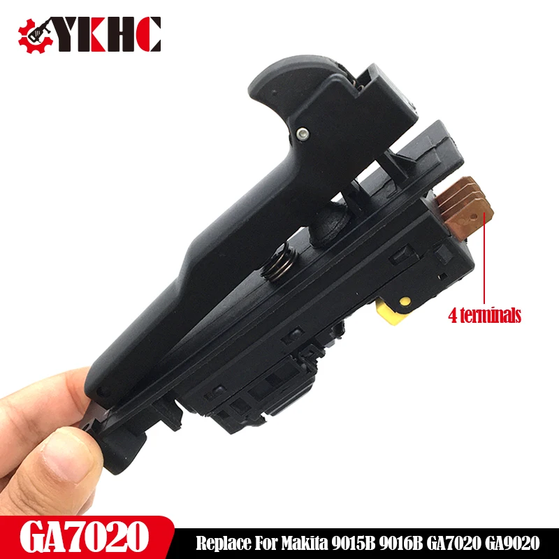 4 Terminals Switch 220V Replace For Makita 9015B 9016B GA7020 GA9020 GA 7020 Angle Grinder Accessories Spare Parts Power Tool