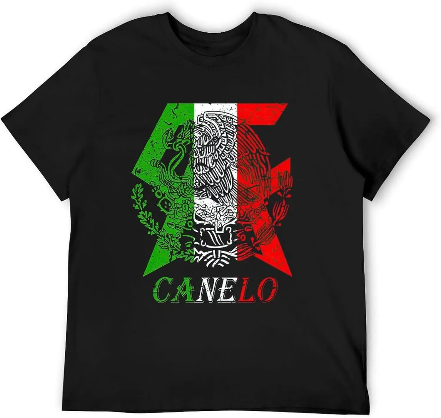 Canelo Boxer Alvarez Men's T Shirt Cotton Cool Short Sleeve Round Neckline Shirts Graphic Tee Tops