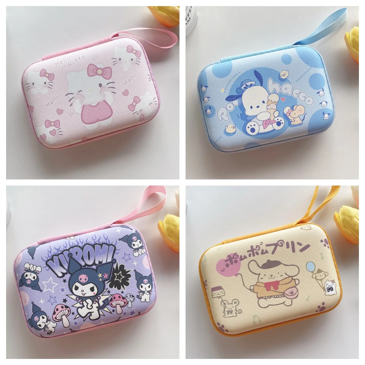 9.5cm*13.3cm Earphone Box EVA Portable Zipper Storage Bag Pouch For Headphone USB Data Cable Organizer Accessories