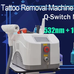 CE Portable q switch nd yag laser tattoo removal machine 1064nm 532nm 1320nm skin whitening pigment removal tattoo remover lazer