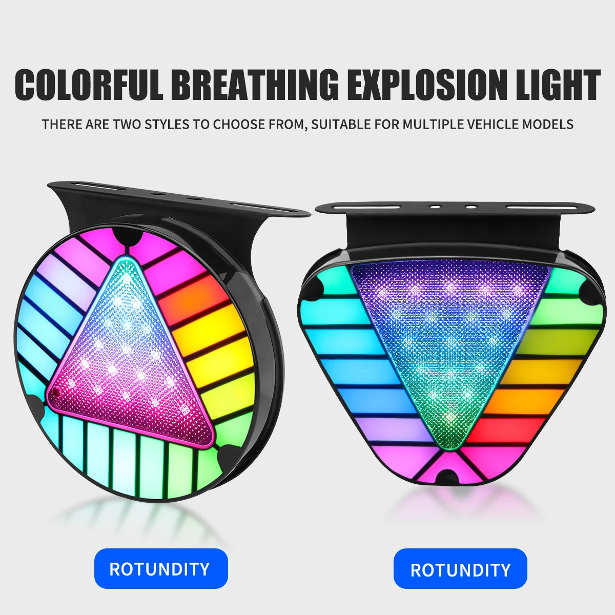 1pc Car Truck LED Light 12-24V Tail Strobe Light Warning Flash Light Safety Brake Lamp 7 Colorful Universal for Car Motor - Image 5