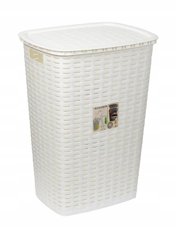 Wasmand kunststof wit 54 L
