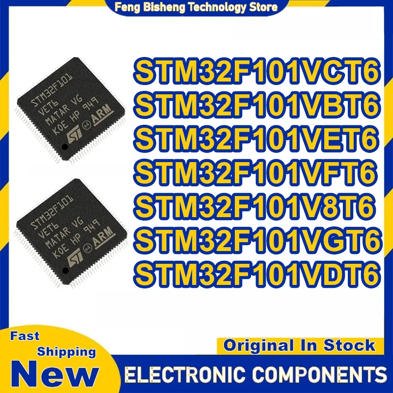 

STM32F101VCT6 STM32F101VBT6 STM32F101VET6 STM32F101VFT6 STM32F101V8T6 STM32F101VGT6 STM32F101VDT6 Микросхема 100% новый оригинальный