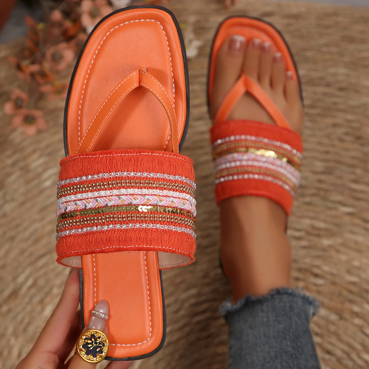 Slides Women Outdoor Clip Toe Women Slippers Flats Mesh Sandals Woman Casual Flip Flops Trend Beach Walking Comfort Women Shoes