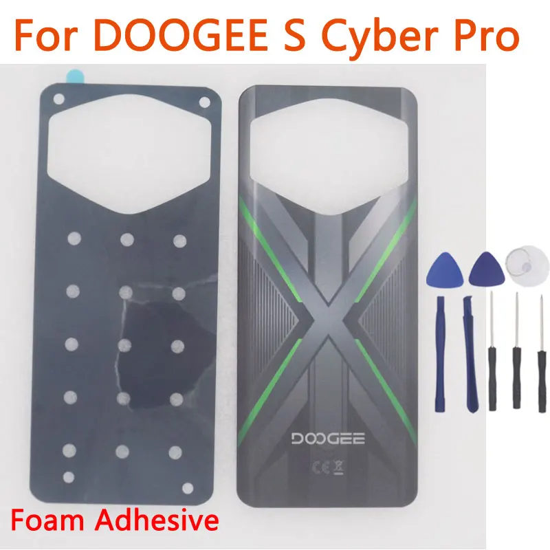 Neue Original DOOGEE S Cyber Pro Akkuabdeckung Rückabdeckung Handy-Rückgehäuse mit Schaumstoffkleber für das DOOGEE S Cyber Pro Telefon