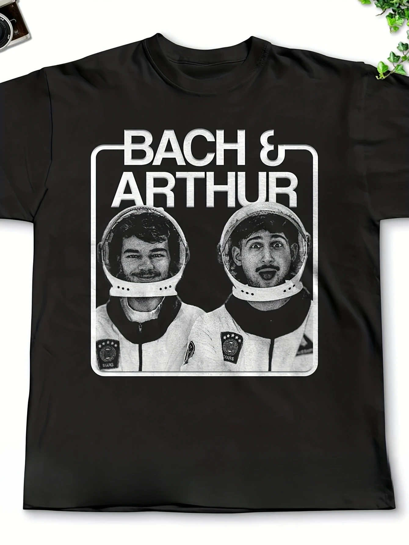 Vintage T-shirts of Bach and Arthur in Italian TV Dramas - Iconic Bach and Arthur Montage Prints Nostalgic TV Program Costumes