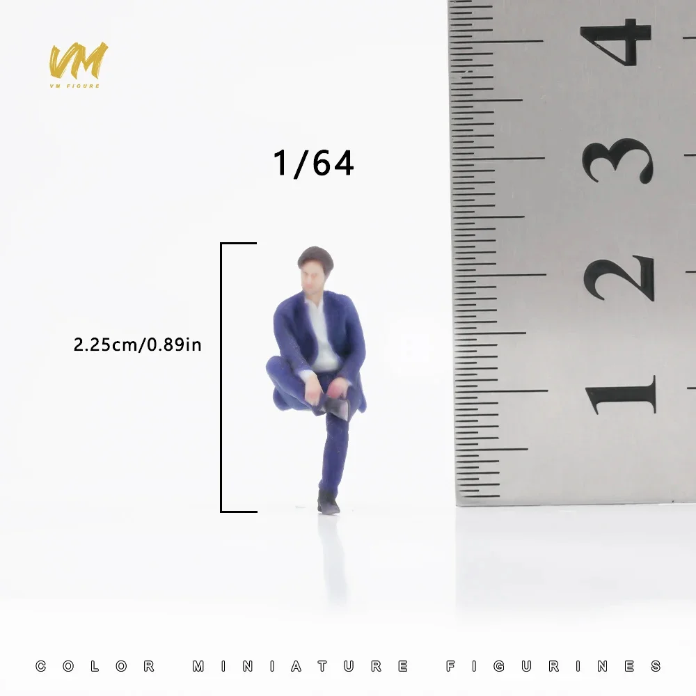 Miniaturfigur im Maßstab 1/64 Coole Business-Kleidung für junge Männer und Frauen 3D-Druck Mini-Puppe für Automodell-Dekoration und Ausstellung – Detail 19