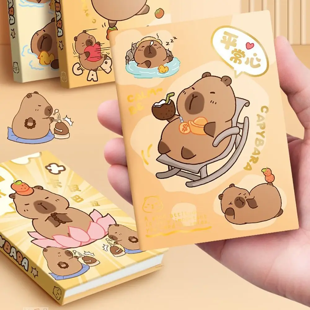 Capybara Cartoon Pocket Notepad, Pequeno Notebook, Weekly Planner, Material Escolar, Novo