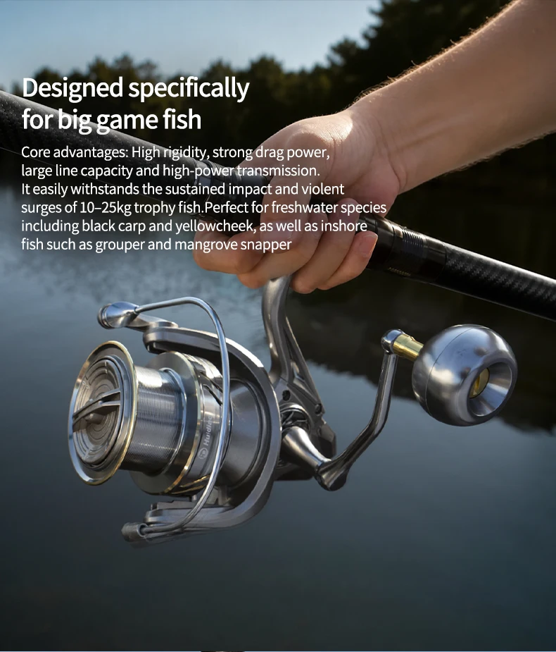 Huidiao KNIGHT ST Big Game Spinnrolle Surfcasting-Rolle 8000 9000 10000 12000 14000 25KG Max Bremskraft für Salzwasser – Detail 13